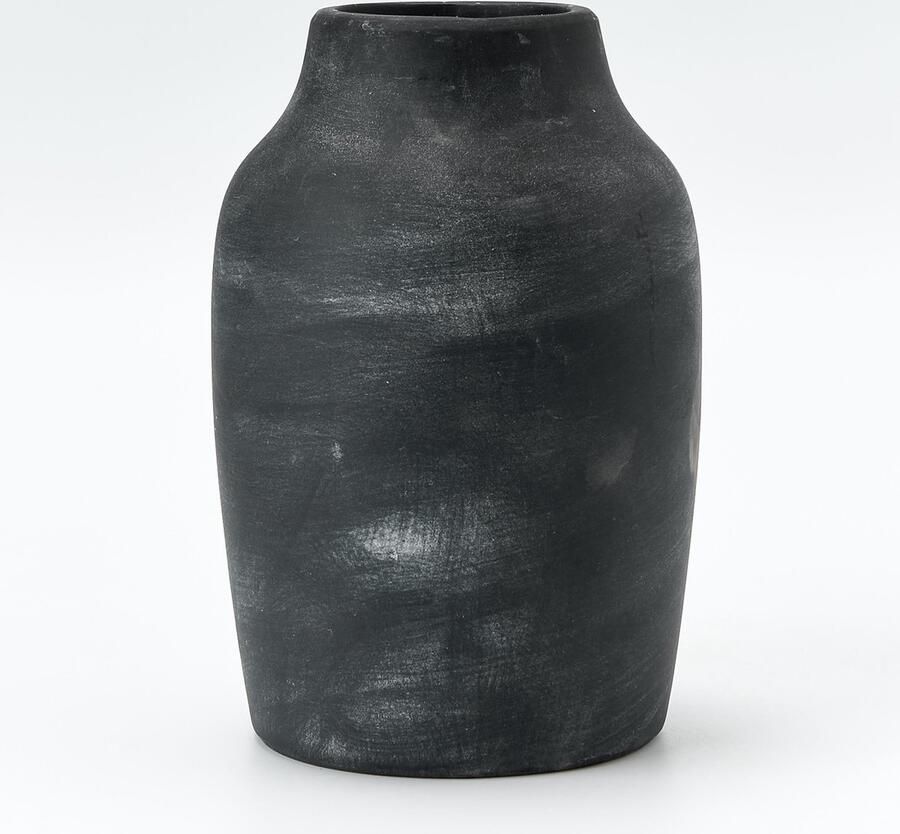 PORCER Rustieke Boerderij Bloemenvaas Keramiek 7 25 Boho Terracotta Vaas voor Woondecoratie Woonkamer Tafel Plank Open Haarddecoratie Boerderij Zwart