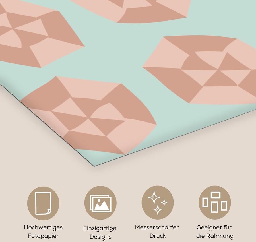 Poster 60x40 cm Zomer Parasols Lichtblauw Posters Kamer decoratie Wanddecoratie woonkamer Muurdecoratie slaapkamer - Foto 2