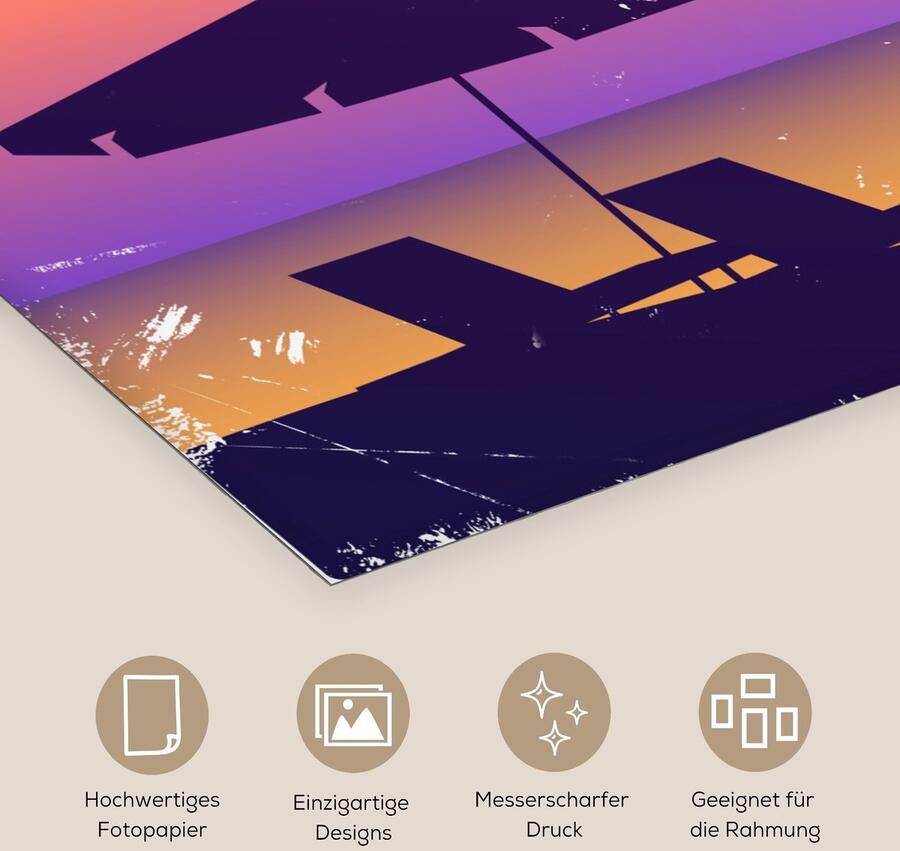 Poster 20x30 cm Strandstoel Parasol Lucht Zomer Posters Kamer decoratie Wanddecoratie woonkamer Muurdecoratie slaapkamer - Foto 2