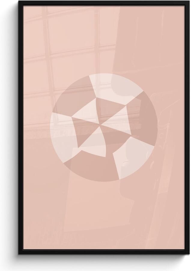 Poster in lijst Fotolijst 80x120 cm Posters Zomer Parasol Roze Posterlijst zwart Decoratie Wanddecoratie woonkamer Muurdecoratie slaapkamer - Foto 2