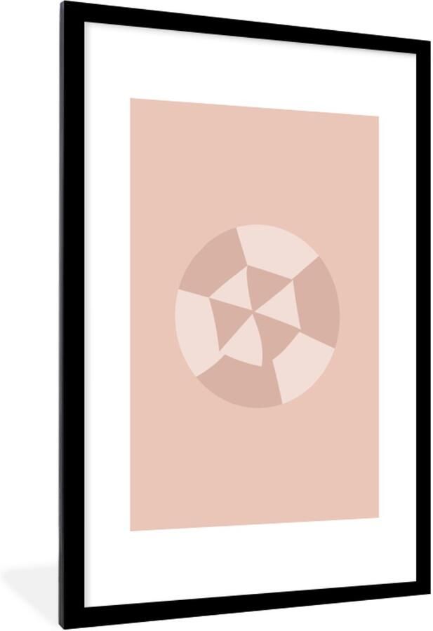 Poster in lijst Fotolijst 80x120 cm Posters Zomer Parasol Roze Posterlijst zwart Decoratie Wanddecoratie woonkamer Muurdecoratie slaapkamer - Foto 3