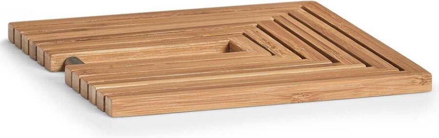 Zeller pannenonderzetters uitklapbaar bamboe hout 19-34 x 19 cm voor Pannen schalen