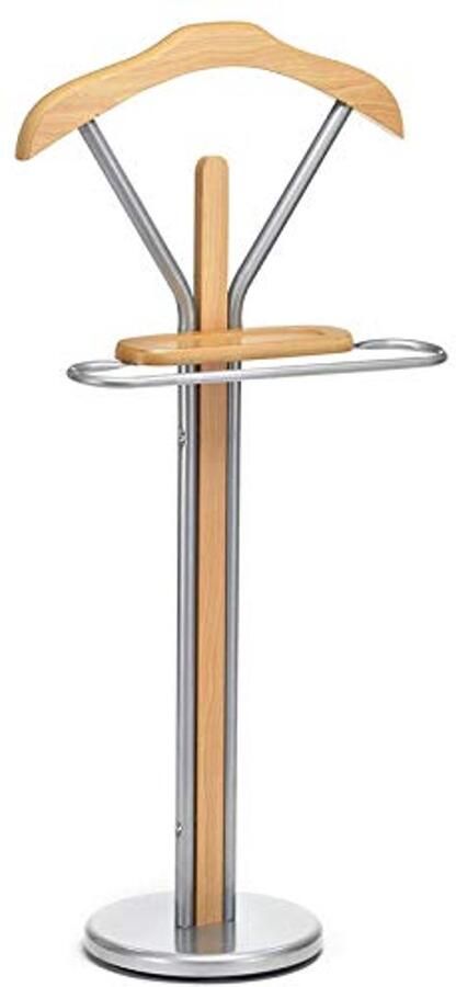 Praktische Dressboy voor Heren Kledingrek met Kleerhanger en Broekhanger in Beukenkleur