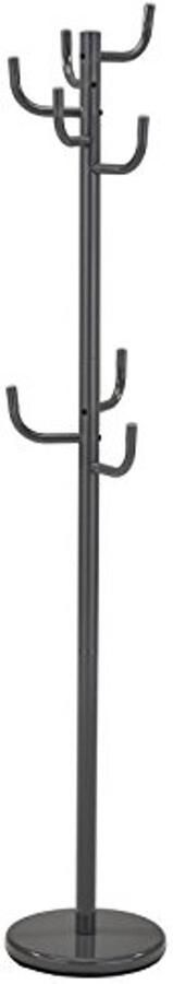 Praktische metalen kapstok met 8 haken en ronde schotelvoet