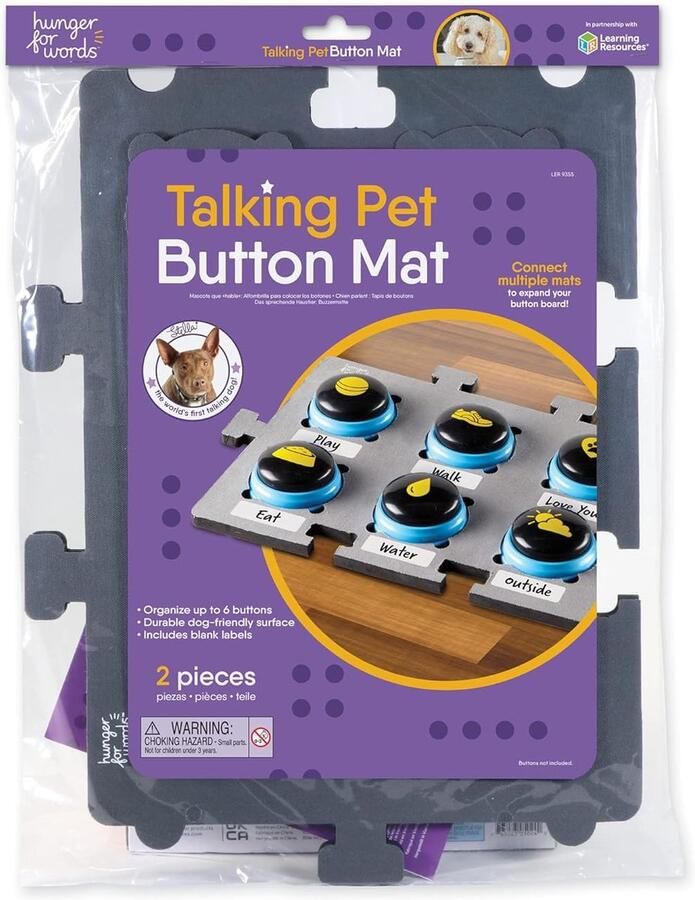 Pratende Hond Knop Mat Tot 6 Knoppen Huisdier Benodigdheden 1 Stuk