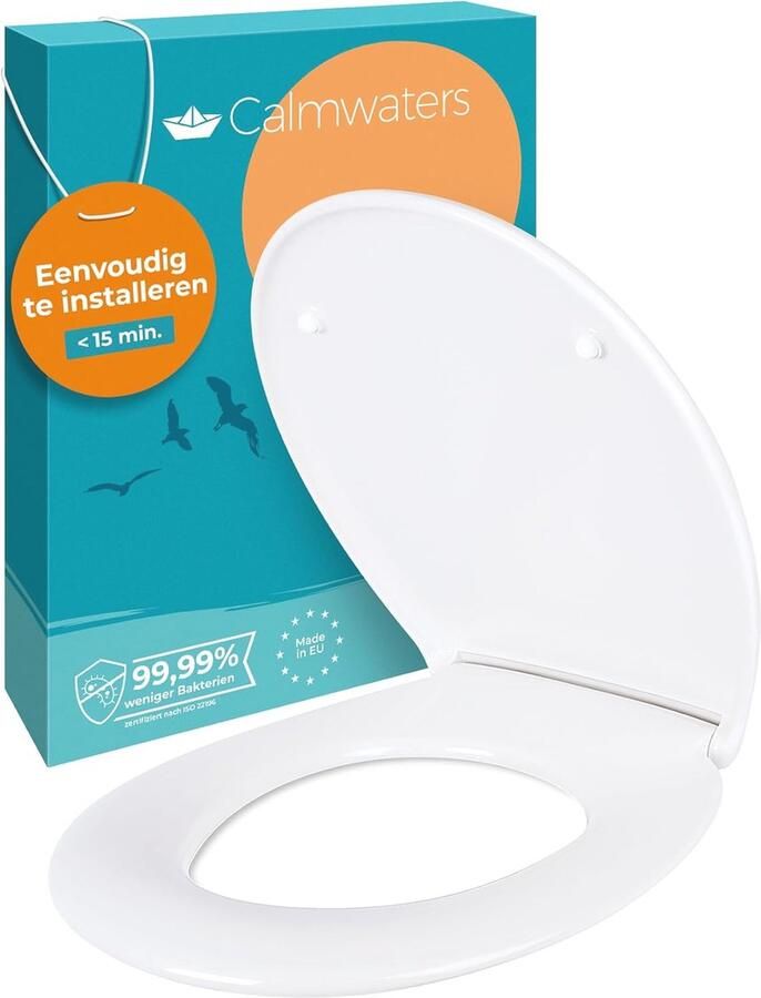 Premium Antibacteriële WC Bril met Softclose Mechanisme Afneembaar en Krasbestendig Universele Ovale Vorm