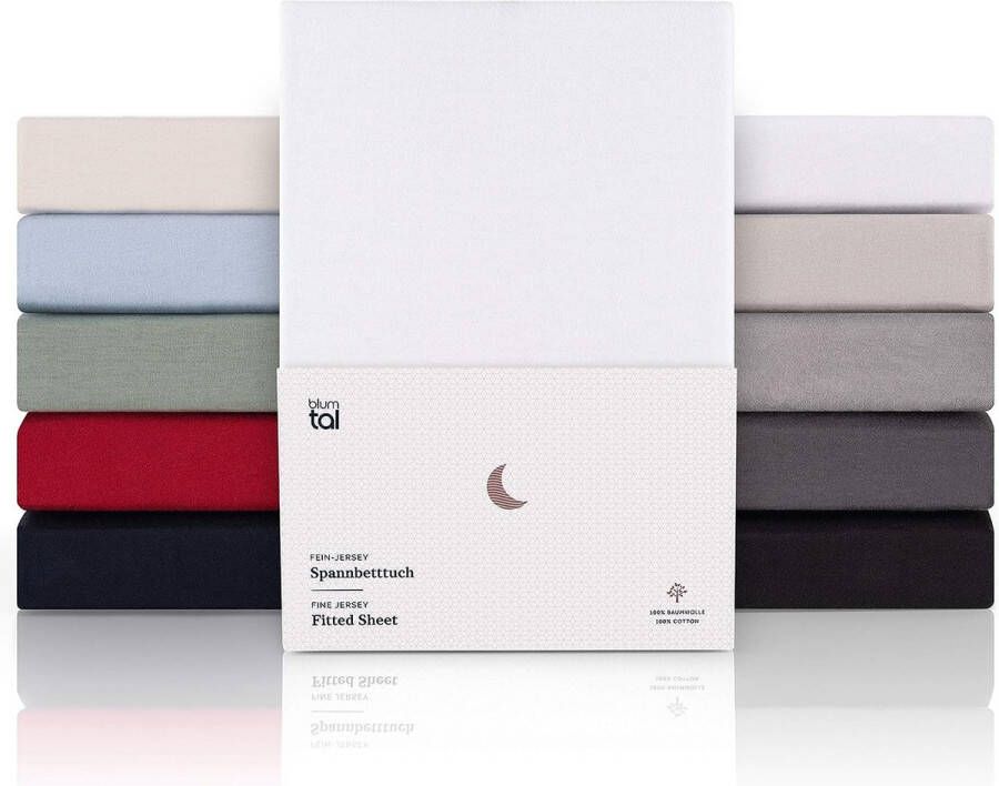 Premium boxspring hoeslaken 180 x 200 cm superzacht 100% katoenen hoeslaken tot 40 cm matrashoogte wit