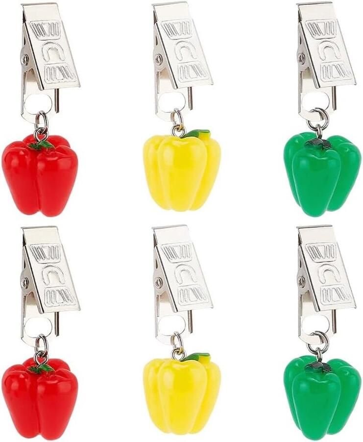 Allecto Plus Tafelkleed Clips 6 Stuks Decoratieve Gewicht Clips voor Tafelkleden Metaal Picknick Bruiloft Kerst 3 Kleuren