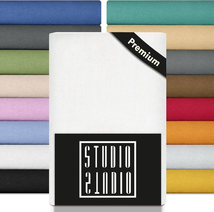 Premium hoeslaken 180-200 x 200-220 cm gemaakt in groen EU 97% gekamd katoen 3% elastaan hoeslaken hoge matrassen boxspringbedden waterbedden tot 35 cm wit