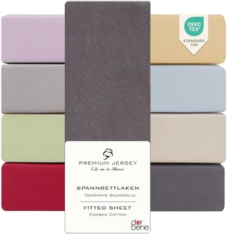 Premium Hoeslaken Gekamd Katoen Ademend en Duurzaam Geschikt voor Matrassen tot 30 cm 140x200 cm Antracietkleur