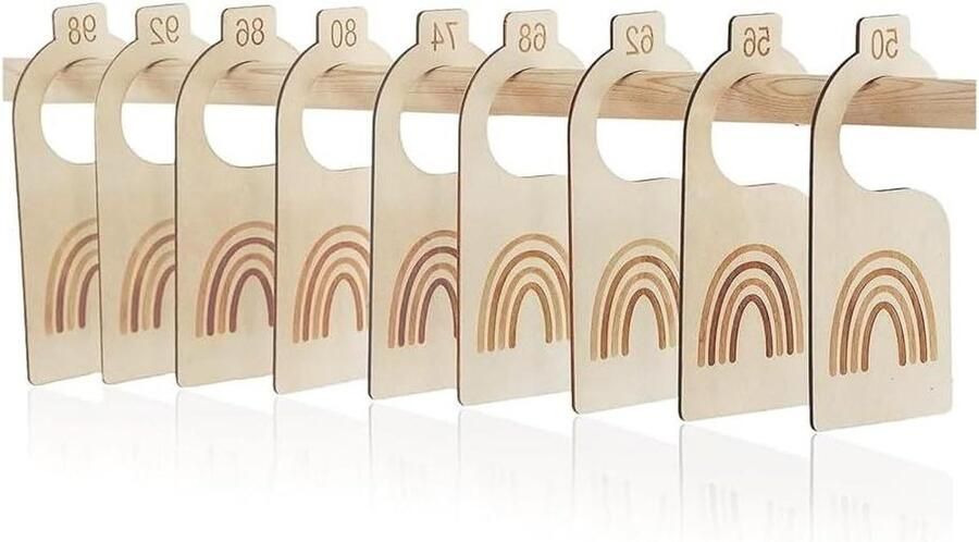 Premium houten babygarderobe scheidingswanden 9 maten 50 tot 98 babykastscheidingswanden maatscheider babykleding scheider houten garderobe