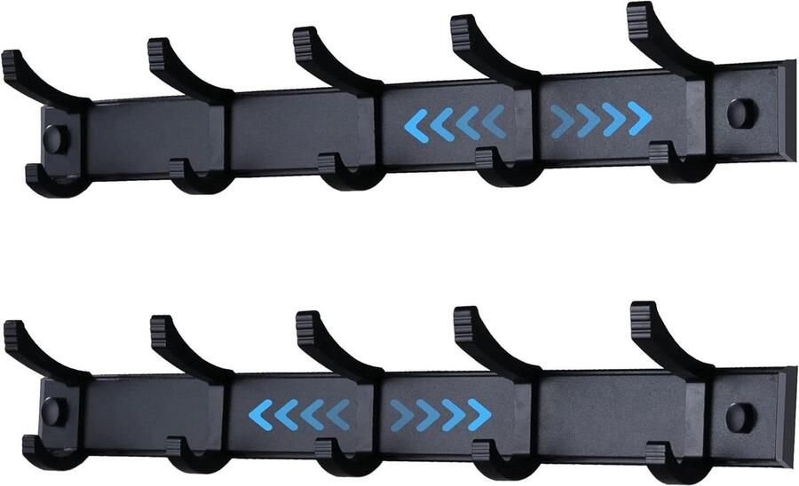 Premium Kapstokhaken voor wandmontage Set van 2 kapstokhangers voor jas hoed en meer (mat zwart)