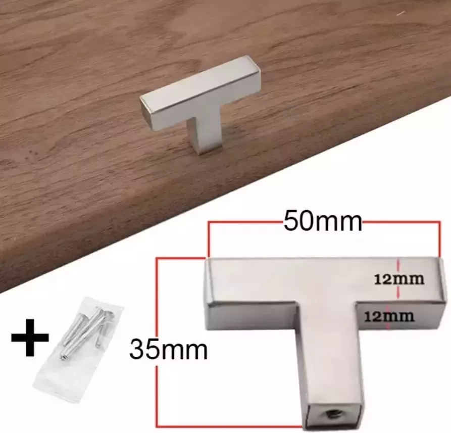 Premium Kast Handgreep Zilver 50mm Handvat Meubelknop Handgrepen voor Deurtjes Deurgreep Deur Keukenkastjes Keuken Kastjes Knop Deur Kastknoppen Home Accessoire Huis Woonkamer Voor Schuifdeuren en kasten - Foto 1