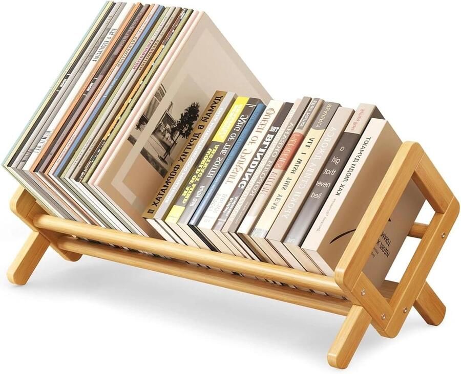 Premium Kinderboekenkast Desktop Boekenplank Opslag Kantelbare Boekenkast Rack voor Boeken Tijdschriften CD's 19.7x8.3x5.7 inch