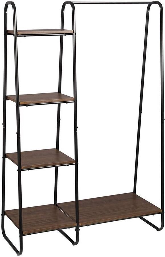 Rootz Living Rootz Premium Kledingrek met Plank Kledingorganisator Kledingkast Stevig en Duurzaam Eenvoudige montage Multifunctioneel 102 cm x 40 cm x 150 cm