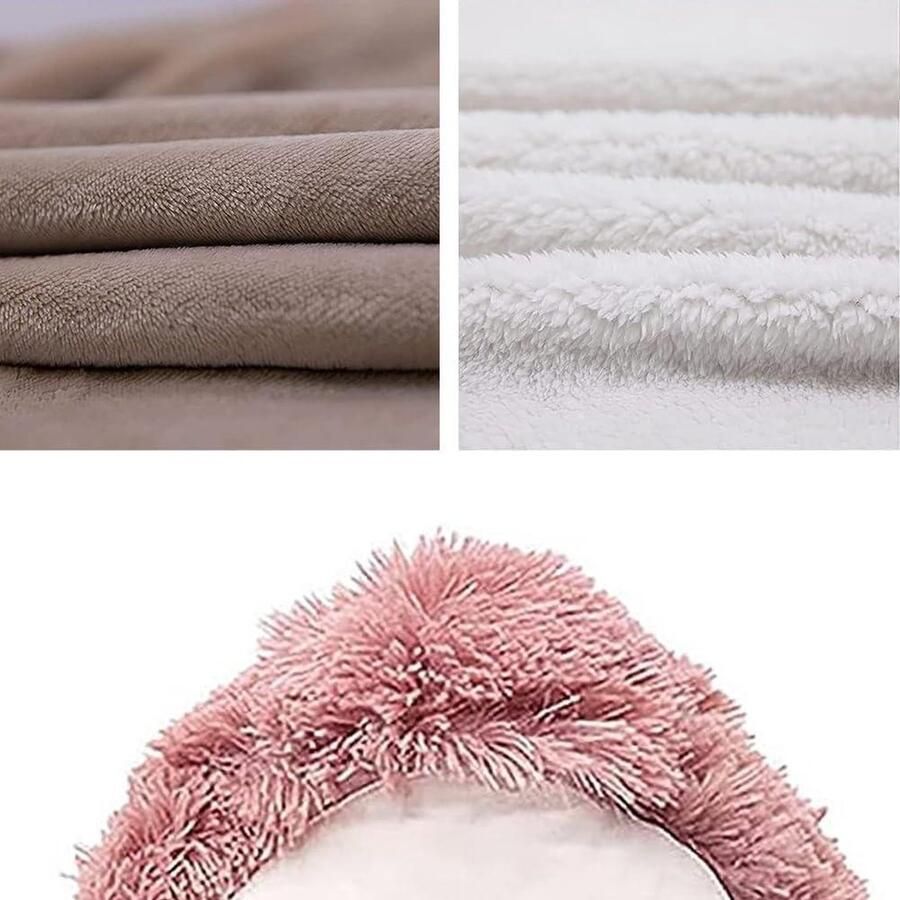 Premium knuffeldeken met mouwen wollig warm en gezellig ideaal voor tv bank en ontspanning perfecte woondecoratie en wintercadeau 150 x 130 cm - Foto 2