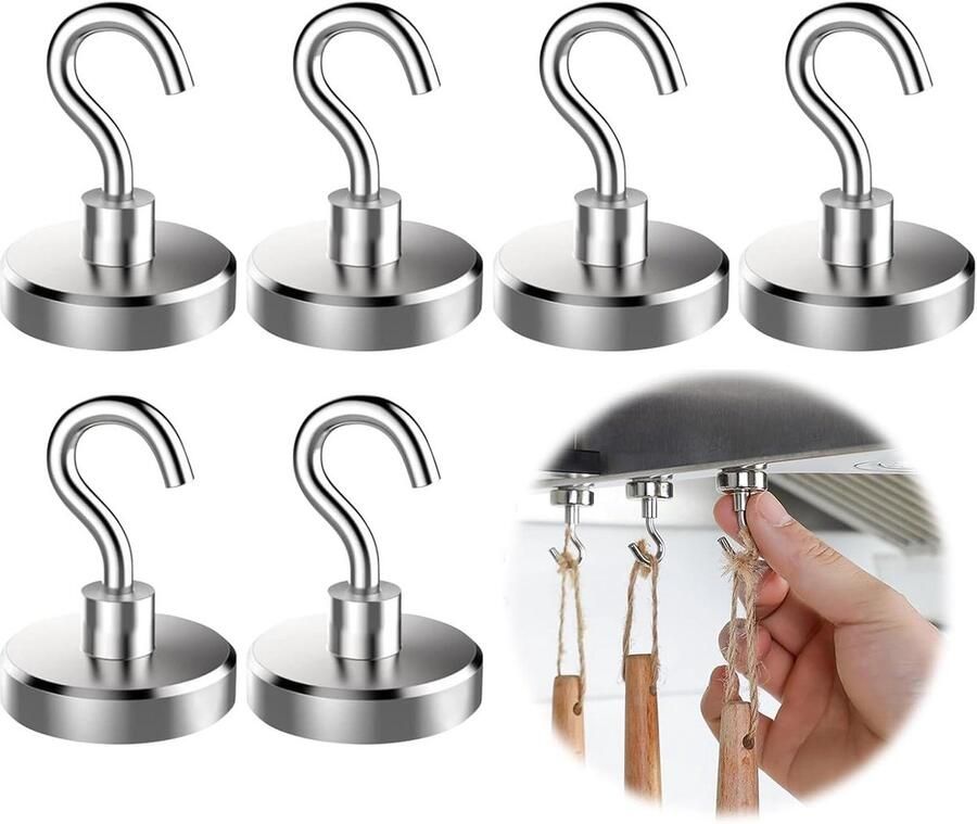 Premium Magneethaak voor keuken sleutelhouder en kledingrek extra sterk magnetische houder