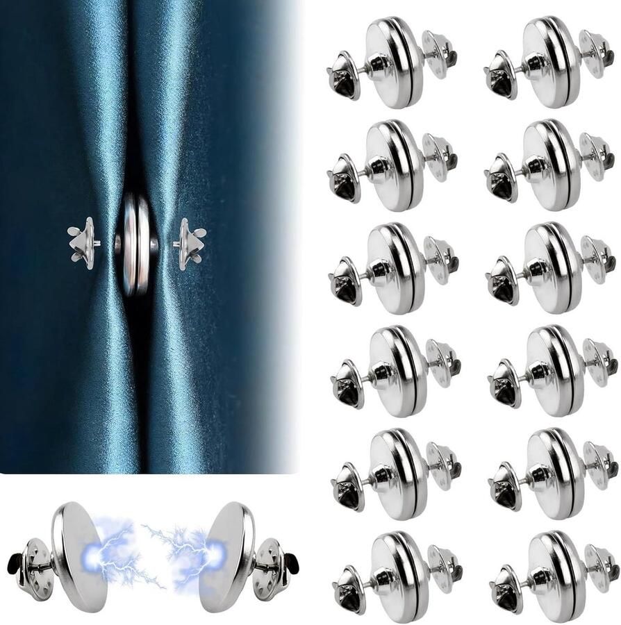 Premium Magnetische Gordijnmagneten Set van 12 stuks voor Slaapkamer Keuken en Kantoor