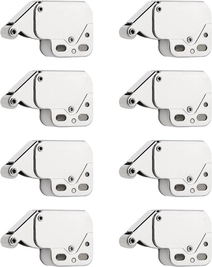 Premium Mini-veersnappers Meubels deuren kledingkasten Set van 8 Inclusief schroeven Voor keukenkasten garagedeuren en ramen