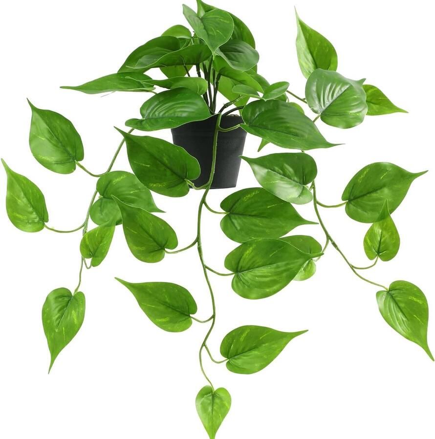 Premium Nepplanten voor Huisdecoratie Realistische Kunstmatige Hangende Planten Plastic Pot Kantoor Tuin Wandplank Bureaudecoratie Jade