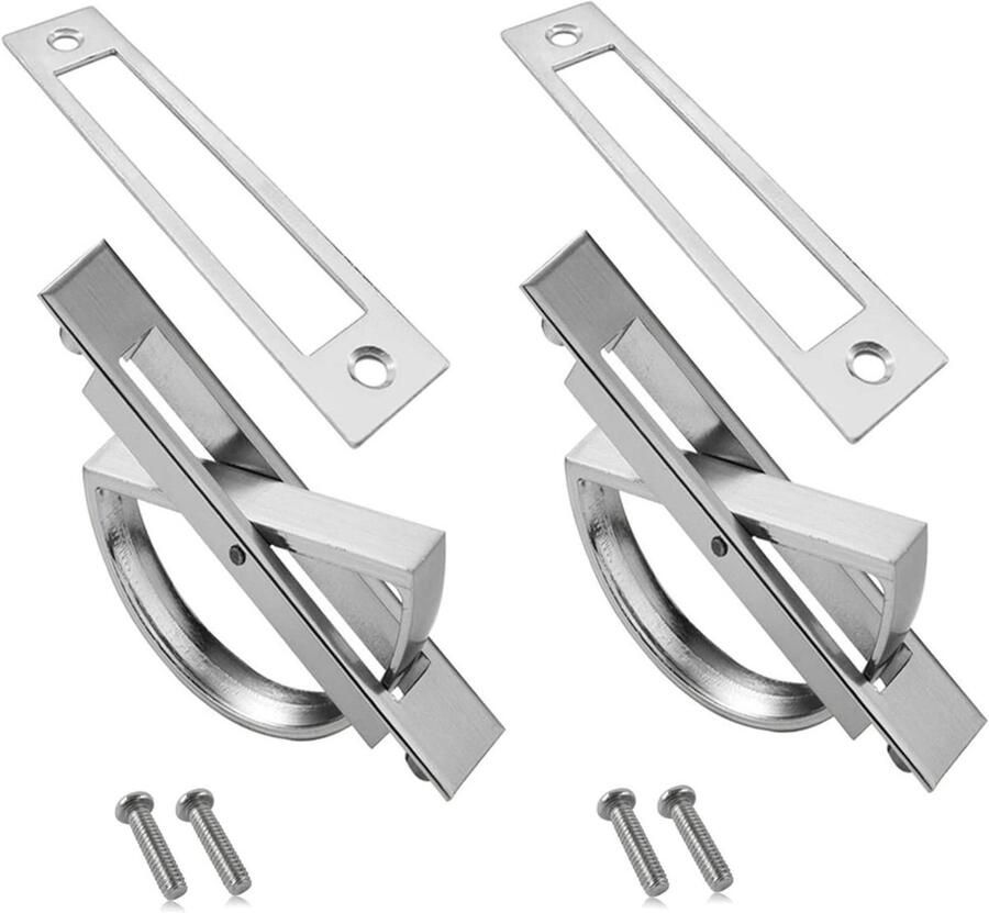 Premium Onzichtbare Handgrepen 2 Stuks 180 Graden Draaibaar Verborgen Greep voor Meubels Deuren en Laden Meubelknoppen Badkamerdeur Kledingkast