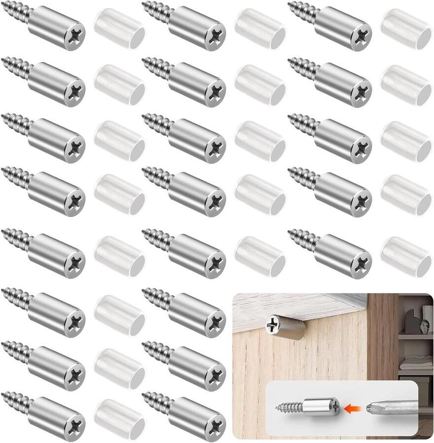 Premium Plankdragers Set voor Meubelplanken en Kasten 78 Stuks Zelftappende Plankhouders met Antislip Beschermkappen