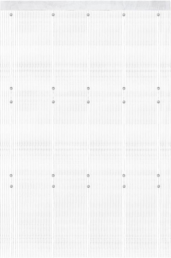 Premium String Deurgordijnen 90 x 190 cm Wit Boho Decoratieve Kralen Gordijnen voor Deuropeningen en Venster Lange Kast Scheiding met Kwasten en Lint Koffie DIY Touch Ideaal voor Interieur