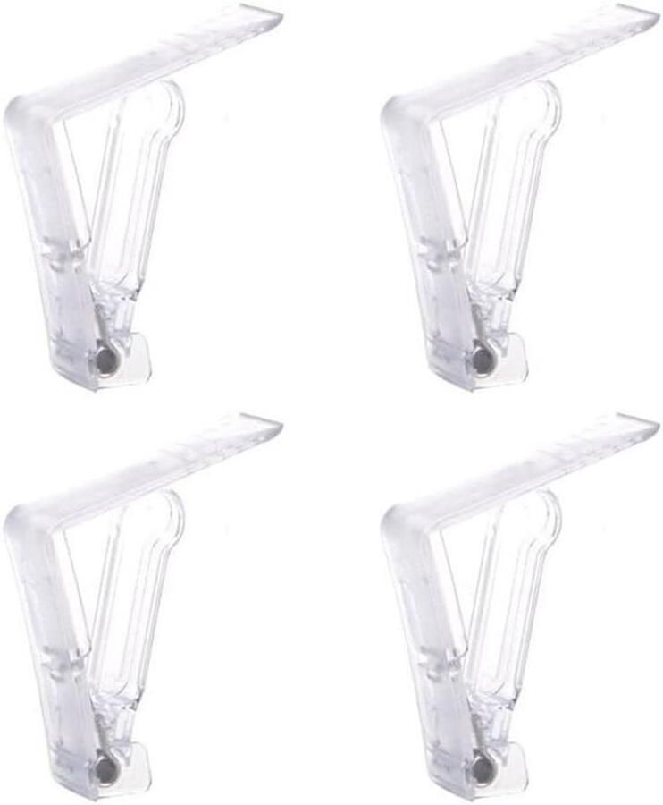 Premium Tafelkledenklemmen 4 stuks Transparante kunststof clips Verstelbare hoge klemmen