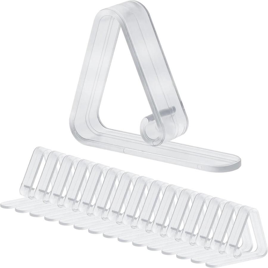 Premium Tafelkleedklemmen 16 stuks transparante kunststof tafelkleedklemmen voor picknicktafels bruiloften camping
