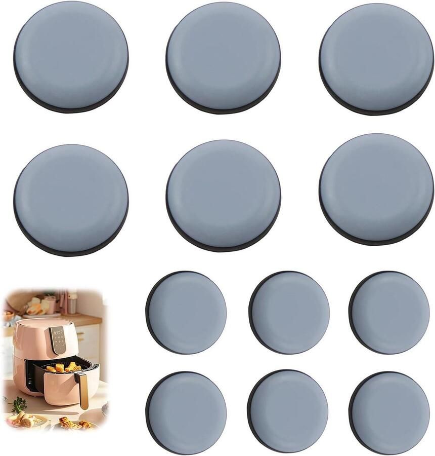 Premium Teflon Glijders Zelfklevende Glijplanken Rollen voor Keukenapparaten Stoelen Koffiezetapparaten Broodbakmachines Heteluchtfriteuses 12 Stuks