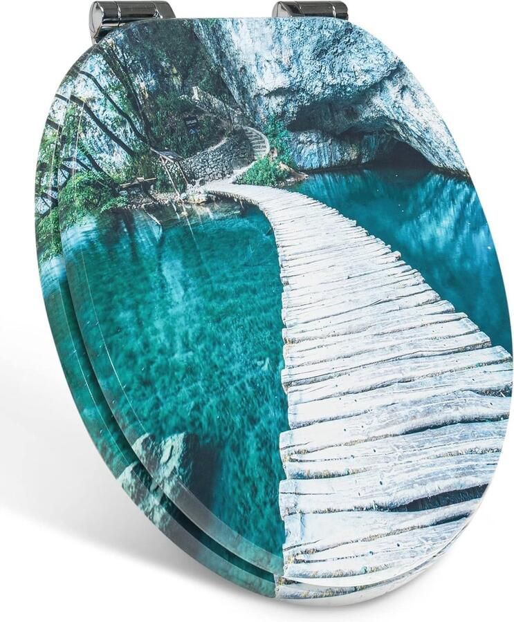 Premium Toiletbril met Softclose Mechanisme en Uniek Motief Duurzaam en Hygiënisch