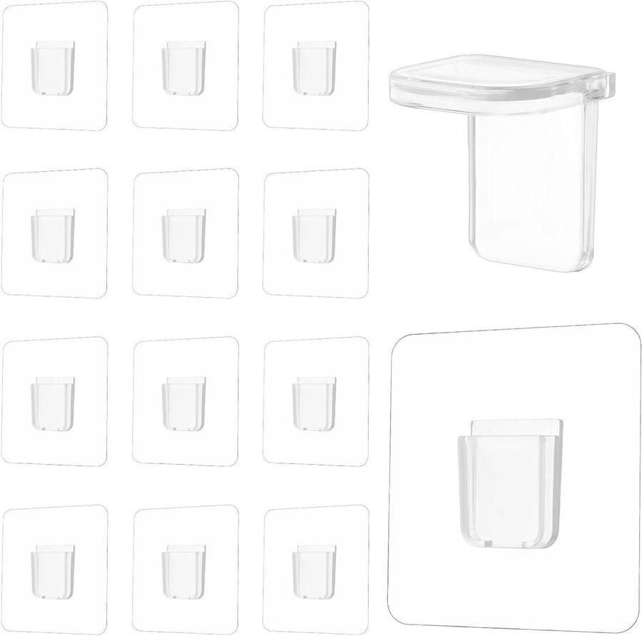 Premium Transparante zelfklevende planksteunharingen (12 stuks) voor meubelkast boekenkast L-vormige ondersteuning ponsplank driehoek beugel