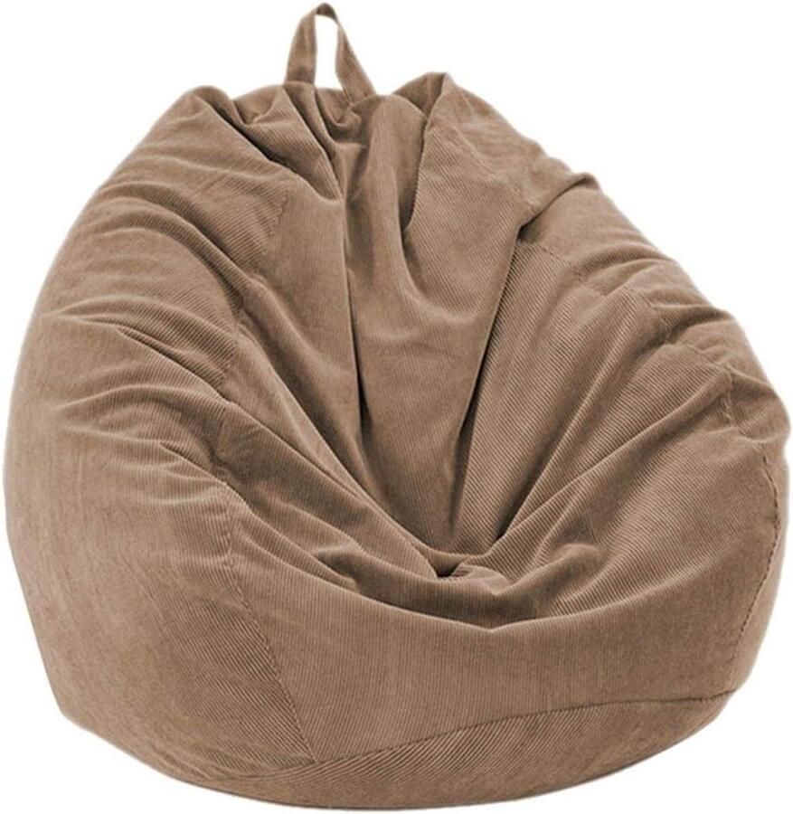 Premium Zitzak Stoelhoes Corduroy Zitzakhoes van Ultra Zachte Stof Wasbaar en Stevig Bruin 85x110cm Geschikt voor Zitzak Stoelen