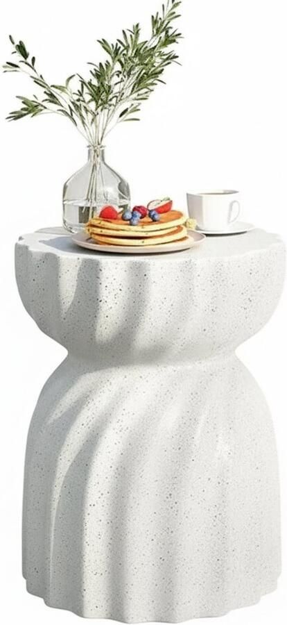 Primaro Bijzettafel Lichtgewicht Bijzettafel Betonlook Bijzettafels Slaapkamer Tuinkruk Woonkamer 100 kilo draaggewicht