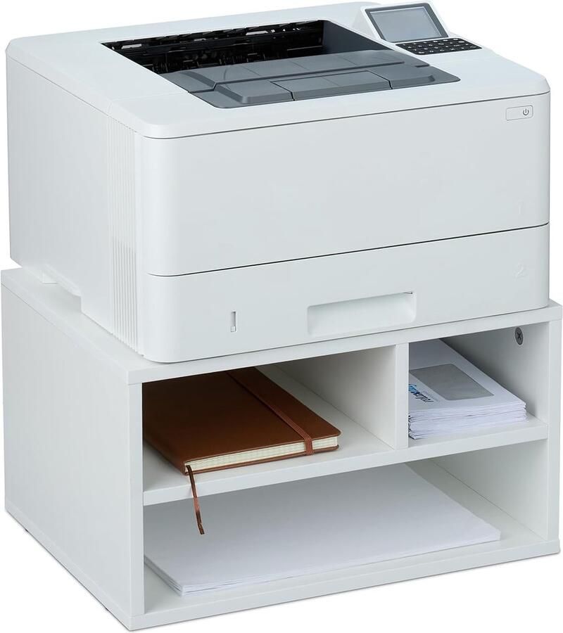 Printertafel voor bureau ruimtebesparend 1 stuk spaanplaat 22 5 x 40 x 30 cm