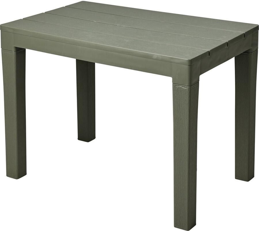 Pro Garden Tuin bijzettafeltje groen kunststof 60 x 39 x 45 cm koffietafel tuinset tafeltje