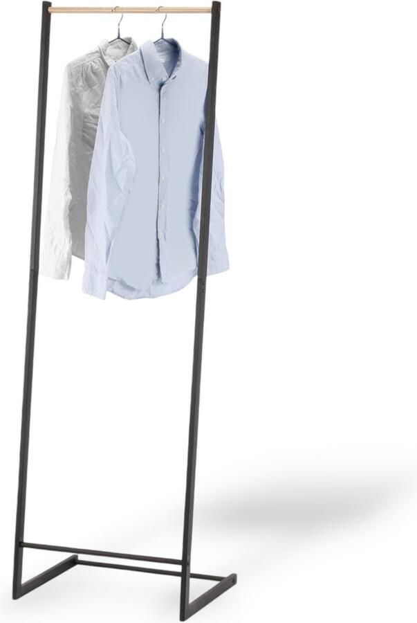 Professioneel Kledingrek Op Met Wielen Zwart 160 cm 2 Stang(en) Telescopische kapstok Hoogt verstelbaar Dubbel Mobiel Garderoberek Totale draagkracht 60kg Hoogwaardige Kwaliteit - Foto 2