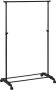 Professioneel Kledingrek Op Met Wielen Zwart 160 cm 1 Stang(en) Telescopische kapstok Hoogt verstelbaar Single Mobiel Garderoberek Totale draagkracht 20kg Hoogwaardige Kwaliteit - Thumbnail 3