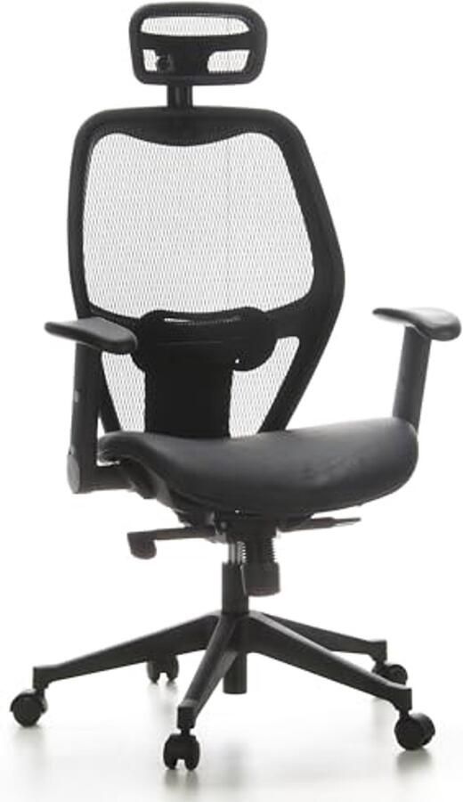 Professionele Bureaustoel met Lendensteun en Vouwbare Armleuningen