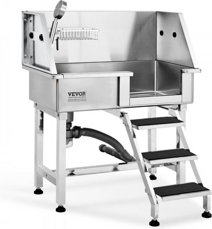 Dakta Verzorgingstafel 985x615x1662mm Scheertafel RVS Hondenverzorgingstafel 150kg Laadvermogen Kaptafel Hond Opvouwbare Huisdieren Verzorgingstafel 914 4x609 6mm Desktop Ideaal voor Baden Trimmen Drogen Borstelen - Foto 2