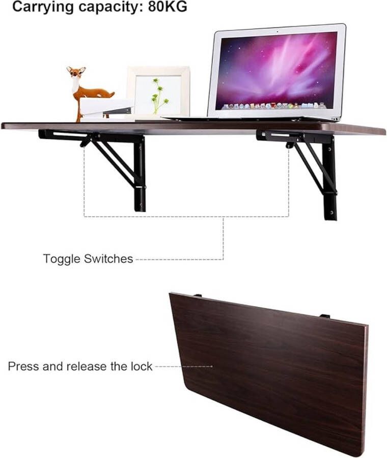 Professionele klapconsole zware belasting klaptafel muur roestvrijstalen klapconsoles klapconsole tafel klapplankhouders voor banken en planken (500 mm 2 stuks)