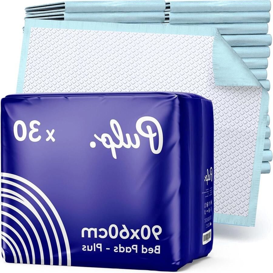 Professionele wegwerp incontinentie onderleggers 90cm x 60cm Absorberend waterdicht Matras bank stoel Baby kinderen volwassenen ouderen Lekvrije plaslakens 30 stuks incontinentie onderlegger