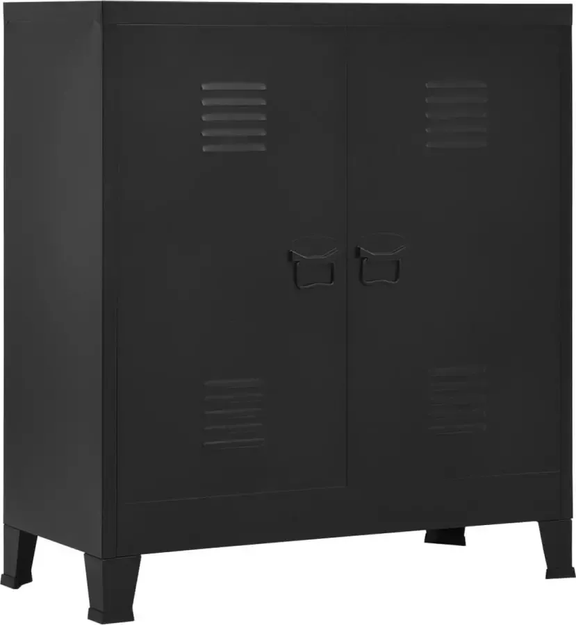 Prolenta Premium Archiefkast industrieel 90x40x100 cm staal zwart