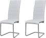Prolenta Premium Eetkamerstoelen 2 st kunstleer wit Fauteuil Fauteuils - Thumbnail 2
