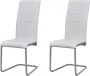 Prolenta Premium Eetkamerstoelen 2 st kunstleer wit Fauteuil Fauteuils - Thumbnail 1