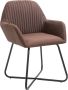 Prolenta Premium Eetkamerstoelen 2 st stof bruin Fauteuil Fauteuils - Thumbnail 1