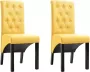 Prolenta Premium Eetkamerstoelen 2 st stof geel Fauteuil Fauteuils - Thumbnail 2