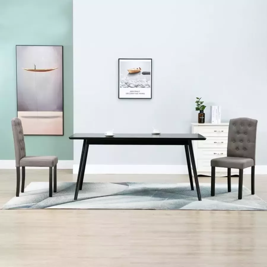 Prolenta Premium Eetkamerstoelen 2 st stof taupe Fauteuil Fauteuils