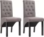 Prolenta Premium Eetkamerstoelen 2 st stof taupe Fauteuil Fauteuils - Thumbnail 2