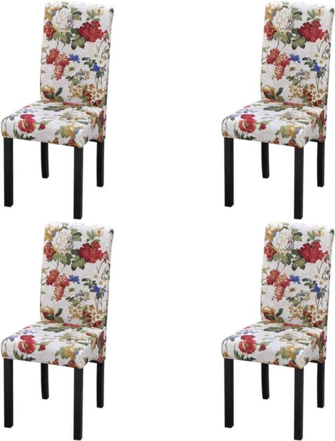 Prolenta Premium Eetkamerstoelen 4 st stof meerkleurig Fauteuil Fauteuils